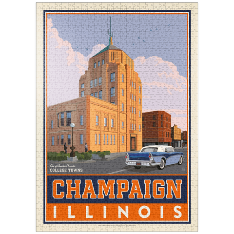Darstellung des Puzzle Motivs American College Towns: Champaign, IL puzzleplate American College Towns: Champaign, IL 1000 Puzzle