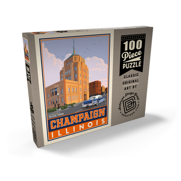 Darstellung des Puzzle Motivs American College Towns: Champaign, IL 100 Puzzle Schachtel Ansicht2