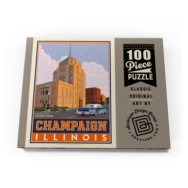 Darstellung des Puzzle Motivs American College Towns: Champaign, IL 100 Puzzle Schachtel Ansicht3