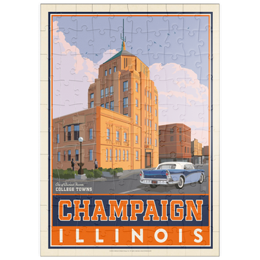 Darstellung des Puzzle Motivs puzzleplate American College Towns: Champaign, IL 100 Puzzle