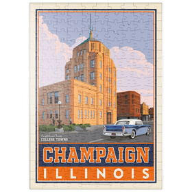 Darstellung des Puzzle Motivs American College Towns: Champaign, IL - Puzzleteile: 200