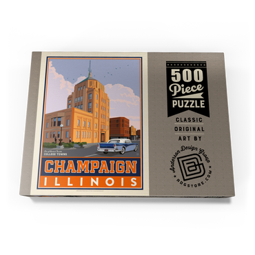 Darstellung des Puzzle Motivs American College Towns: Champaign, IL 500 Puzzle Schachtel Ansicht3