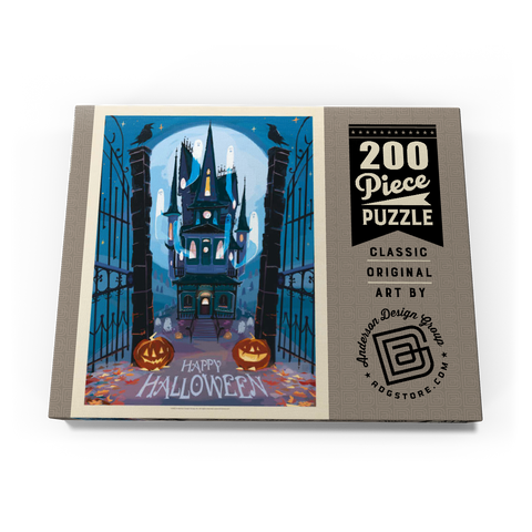 Darstellung des Puzzle Motivs A Happy Halloween: Vintage Poster Puzzle A Happy Halloween: Vintage Poster Puzzle 200 Puzzle Schachtel Ansicht3