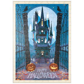 Darstellung des Puzzle-Motivs A Happy Halloween: Vintage Poster Puzzle – Puzzleteile: 200