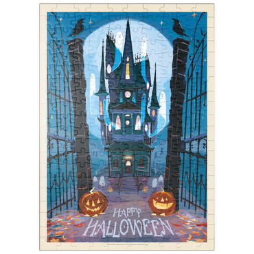 Darstellung des Puzzle Motivs puzzleplate A Happy Halloween: Vintage Poster Puzzle 200 Puzzle