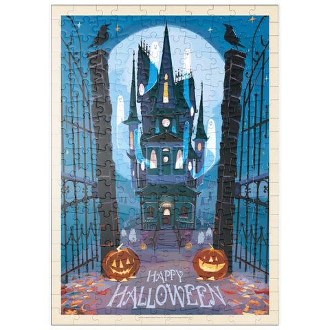 Darstellung des Puzzle Motivs A Happy Halloween: Vintage Poster Puzzle puzzleplate A Happy Halloween: Vintage Poster Puzzle 200 Puzzle