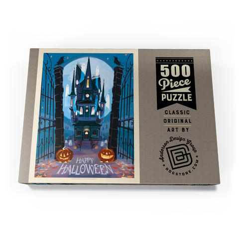 Darstellung des Puzzle Motivs A Happy Halloween: Vintage Poster Puzzle A Happy Halloween: Vintage Poster Puzzle 500 Puzzle Schachtel Ansicht3