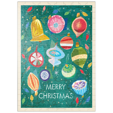 Darstellung des Puzzle Motivs puzzleplate Merry Christmas Retro Holiday Ornaments and Lights 200 Puzzle
