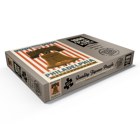 Darstellung des Puzzle Motivs 250th Anniversary USA: Liberty Bell 250th Anniversary USA: Liberty Bell 1000 Puzzle Schachtel Ansicht1