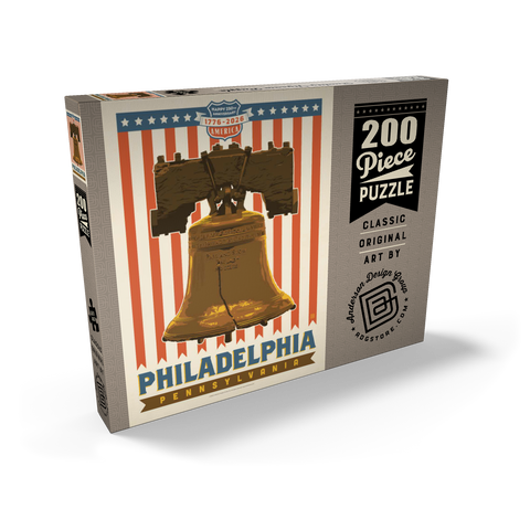 Darstellung des Puzzle Motivs 250th Anniversary USA: Liberty Bell 250th Anniversary USA: Liberty Bell 200 Puzzle Schachtel Ansicht2