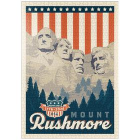 Darstellung des Puzzle-Motivs 250th Anniversary USA: Mount Rushmore – Puzzleteile: 1000