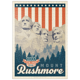 Darstellung des Puzzle-Motivs 250th Anniversary USA: Mount Rushmore – Puzzleteile: 500