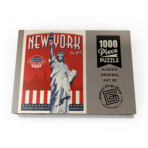 Darstellung des Puzzle Motivs 250th Anniversary USA: Lady Liberty 250th Anniversary USA: Lady Liberty 1000 Puzzle Schachtel Ansicht3