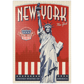 Darstellung des Puzzle Motivs 250th Anniversary USA: Lady Liberty - Puzzleteile: 1000