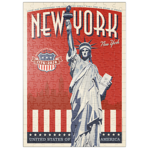 Darstellung des Puzzle Motivs 250th Anniversary USA: Lady Liberty puzzleplate 250th Anniversary USA: Lady Liberty 200 Puzzle