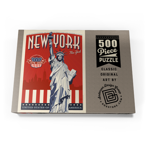 Darstellung des Puzzle Motivs 250th Anniversary USA: Lady Liberty 250th Anniversary USA: Lady Liberty 500 Puzzle Schachtel Ansicht3