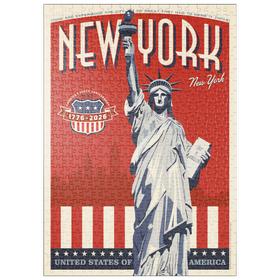 Darstellung des Puzzle-Motivs 250th Anniversary USA: Lady Liberty – Puzzleteile: 500