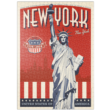 Darstellung des Puzzle Motivs puzzleplate 250th Anniversary USA: Lady Liberty 500 Puzzle