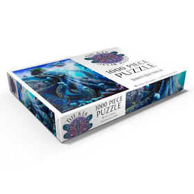 Darstellung des Puzzle Motivs What Lies Beneath Kraken - Dakota Daetwiler - Puzzleteile: 1000