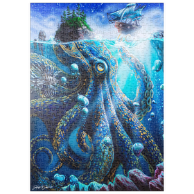Darstellung des Puzzle-Motivs What Lies Beneath Kraken - Dakota Daetwiler – Puzzleteile: 500