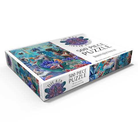 Darstellung des Puzzle Motivs Undersea Library Reading Mermaid - Dakota Daetwiler Undersea Library Reading Mermaid - Dakota Daetwiler 500 Puzzle Schachtel Ansicht1