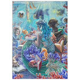Darstellung des Puzzle-Motivs Undersea Library Reading Mermaid - Dakota Daetwiler – Puzzleteile: 500