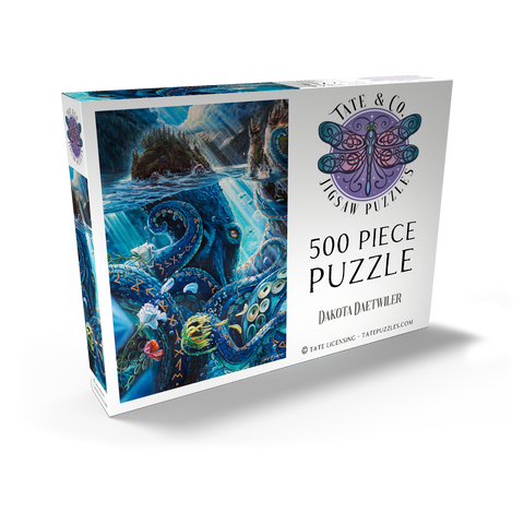 Darstellung des Puzzle Motivs The Wrath of What Lies Beneath Octopus - Dakota Daetwiler The Wrath of What Lies Beneath Octopus - Dakota Daetwiler 500 Puzzle Schachtel Ansicht2