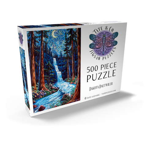 Darstellung des Puzzle Motivs Redwood Starry Night Waterfall - Dakota Daetwiler Redwood Starry Night Waterfall - Dakota Daetwiler 500 Puzzle Schachtel Ansicht2