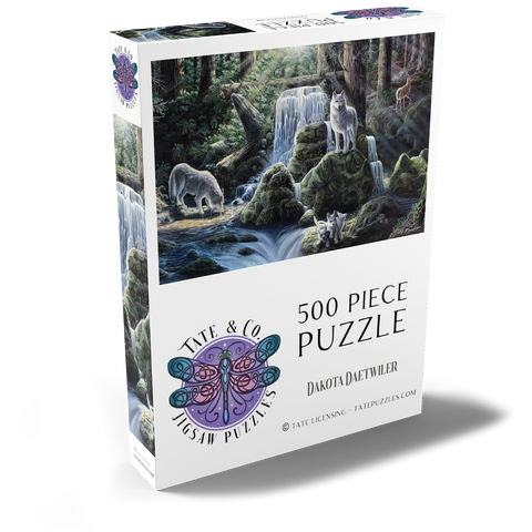 Darstellung des Puzzle Motivs Spirits, Wolves, & Hidden Animals - Dakota Daetwiler Spirits, Wolves, & Hidden Animals - Dakota Daetwiler 500 Puzzle Schachtel Ansicht2