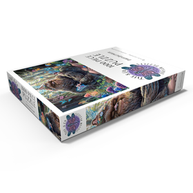 Darstellung des Puzzle Motivs Peaceful Bigfoot Sasquatch with Fairies - Dakota Daetwiler - Puzzleteile: 1000