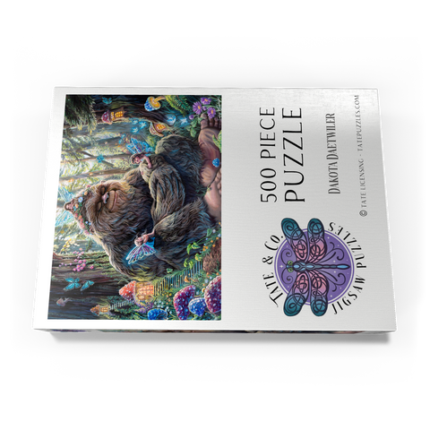 Darstellung des Puzzle Motivs Peaceful Bigfoot Sasquatch with Fairies - Dakota Daetwiler Peaceful Bigfoot Sasquatch with Fairies - Dakota Daetwiler 500 Puzzle Schachtel Ansicht3