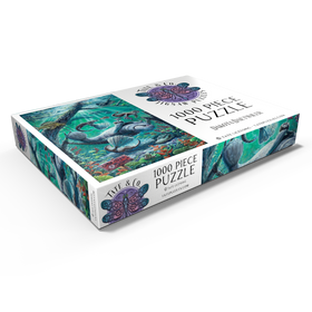 Alternative Darstellung des Puzzle-Motivs Lazy Day at the Otter Spa w/ Manatees - Dakota Daetwiler – Puzzleteile: 1000
