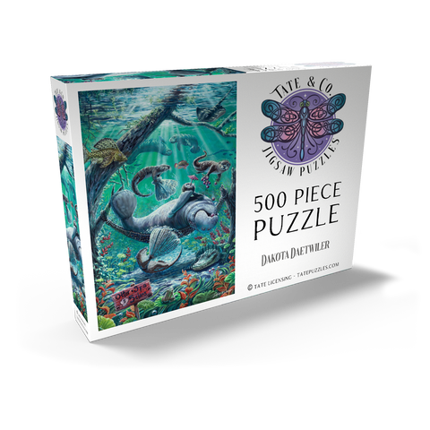 Darstellung des Puzzle Motivs Lazy Day at the Otter Spa w/ Manatees - Dakota Daetwiler Lazy Day at the Otter Spa w/ Manatees - Dakota Daetwiler 500 Puzzle Schachtel Ansicht2