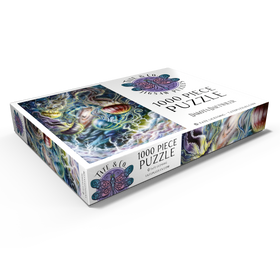 Darstellung des Puzzle Motivs Jellyfish in Space Galaxy - Dakota Daetwiler - Puzzleteile: 1000