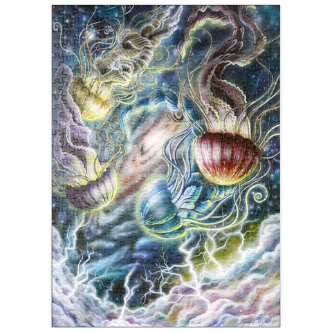 Darstellung des Puzzle Motivs Jellyfish in Space Galaxy - Dakota Daetwiler puzzleplate Jellyfish in Space Galaxy - Dakota Daetwiler 500 Puzzle