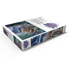 Darstellung des Puzzle Motivs Inner Peace Brown Bears at waterfall - Dakota Daetwiler - Puzzleteile: 1000