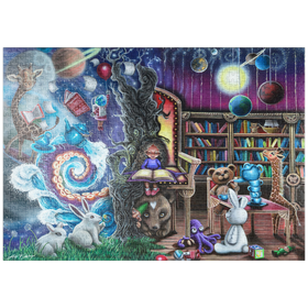 Darstellung des Puzzle-Motivs Hazel's Reading World - Dakota Daetwiler – Puzzleteile: 1000
