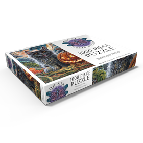 Alternative Darstellung des Puzzle-Motivs Spooky Kitty, Black Cat Halloween - Dakota Daetwiler – Puzzleteile: 1000