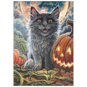Darstellung des Puzzle Motivs Spooky Kitty, Black Cat Halloween - Dakota Daetwiler - Puzzleteile: 500