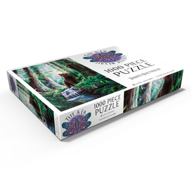 Darstellung des Puzzle Motivs Guardian Bear in redwood forest - Dakota Daetwiler - Puzzleteile: 1000