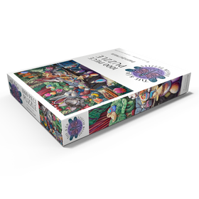 Darstellung des Puzzle Motivs Easter Egg Painting w/ Bunnies kitten ducks - Dakota Daetwiler - Puzzleteile: 1000