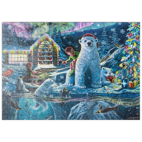 Darstellung des Puzzle-Motivs Christmas Eve at Santa's Workshop - Dakota Daetwiler – Puzzleteile: 500