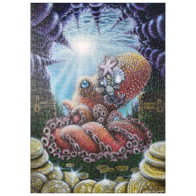 Darstellung des Puzzle Motivs Agora Octopus Treasure - Dakota Daetwiler - Puzzleteile: 500