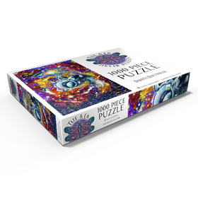 Darstellung des Puzzle Motivs Abduction Astronaut Space Galaxy - Dakota Daetwiler - Puzzleteile: 1000