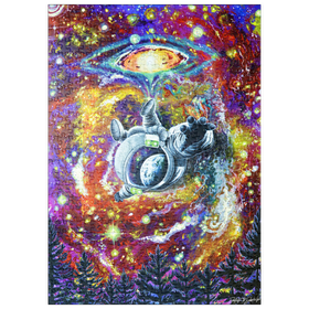 Darstellung des Puzzle-Motivs Abduction Astronaut Space Galaxy - Dakota Daetwiler – Puzzleteile: 500