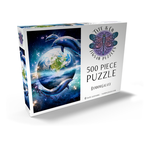 Darstellung des Puzzle Motivs Star Dolphin from the Deep Space Seas - Random Galaxy Star Dolphin from the Deep Space Seas - Random Galaxy 500 Puzzle Schachtel Ansicht2
