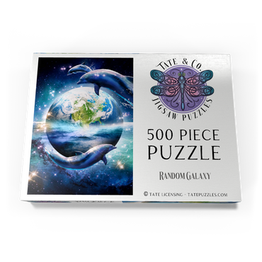 Darstellung des Puzzle Motivs Star Dolphin from the Deep Space Seas - Random Galaxy 500 Puzzle Schachtel Ansicht3