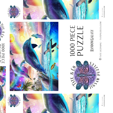 Darstellung des Puzzle Motivs Cosmic Rainbow Dolphin of the Outer Seas - Random Galaxy Cosmic Rainbow Dolphin of the Outer Seas - Random Galaxy 1000 Puzzle Schachtel 3D Modell