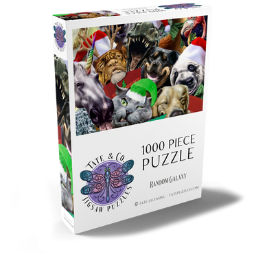 Darstellung des Puzzle Motivs Festive Animal Christmas Carollers - Random Galaxy 1000 Puzzle Schachtel Ansicht2