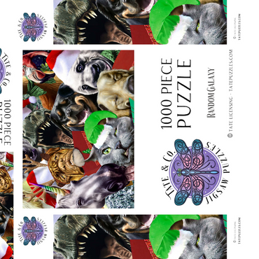 Darstellung des Puzzle Motivs Festive Animal Christmas Carollers - Random Galaxy 1000 Puzzle Schachtel 3D Modell